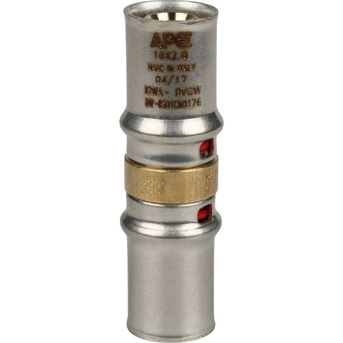 STOUT Муфта соединительная равнопроходная 16х16 для металлопластиковых труб (пресс)