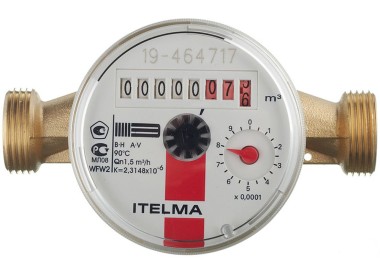 ITELMA Счетчик для горячей воды WFW20 DN15 110 мм без сгонов