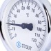 STOUT Термометр биметаллический накладной с пружиной. Корпус Dn 80 мм, 0...120°С, 1/2