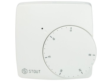STOUT Проводной электронный термостат WFHT-BASIC со светодиодом (норм.откр.)