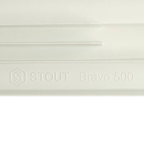 STOUT Радиатор алюминиевый Bravo 500, боковое подключение, 10 секций