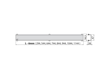 ALCAPLAST Решётка для душевого лотка DESIGN-650LN, (для APZ6, APZ106) глянцевая