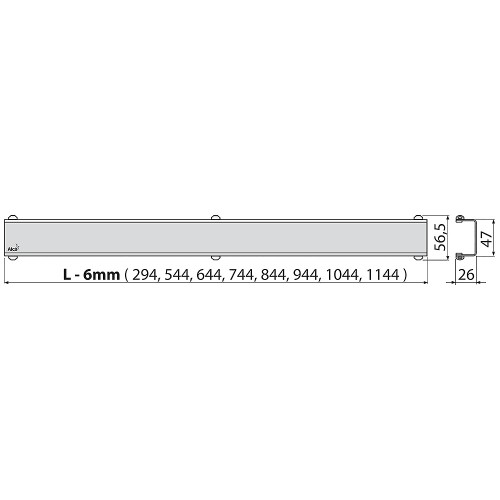 ALCAPLAST Решётка для душевого лотка DESIGN-750LN, (для APZ6, APZ106) глянцевая