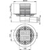ALCAPLAST Душевой трап APV101, горизонтальный сток, 105×105/50 мм