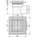 ALCAPLAST Душевой трап APV12, горизонтальный сток, 150×150/110 мм