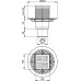 ALCAPLAST Душевой трап APV201, вертикальный сток, 105×105/50/75 мм