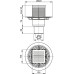 ALCAPLAST Душевой трап APV203, вертикальный сток, 105×105/50/75 мм