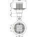ALCAPLAST Душевой трап APV2321, вертикальный сток, 105×105/50/75 мм