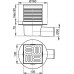 ALCAPLAST Душевой трап APV31, горизонтальный сток, 105×105/50 мм