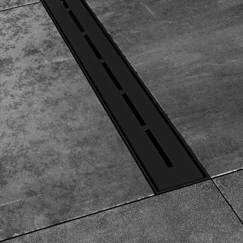 RAVAK Душевой лоток Runway OZ с решеткой, горизонтальный сток, 750 мм, чёрный