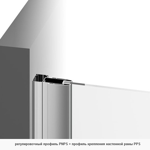 RAVAK Душевая дверь Pivot PDOP1-90 поворотная, одноэлементная, профиль чёрный, витраж стекло Transparent