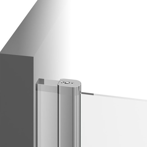RAVAK Душевая дверь Chrome CSD1-80 поворотная, одноэлементная, профиль блестящий, витраж стекло Transparent