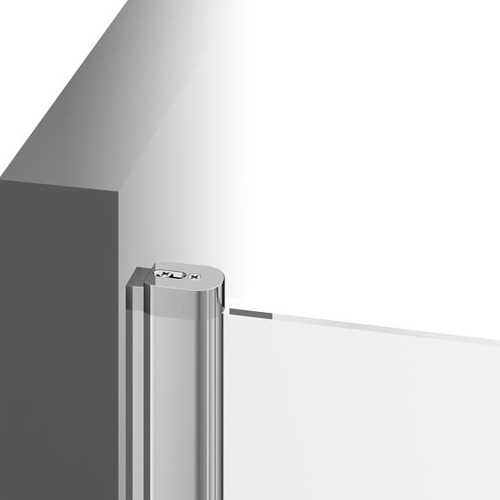 RAVAK Душевая дверь Chrome CSD2-100 поворотная, двухэлементная, профиль блестящий, витраж стекло Transparent