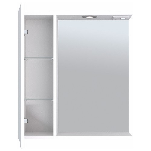 EMMY Зеркало со шкафчиком Агата 65 с подсветкой (левое)