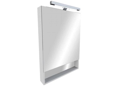 ROCA Зеркальный шкаф Gap 600 мм с подсветкой, белый глянец