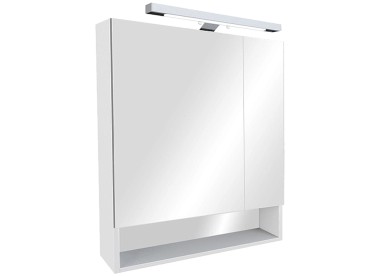 ROCA Зеркальный шкаф Gap 800 мм с подсветкой, белый глянец
