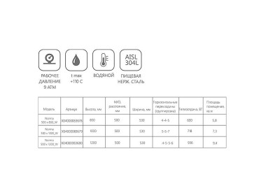 RAVAK Полотенцесушитель водяной Norma  500/800, 1/2``, хром