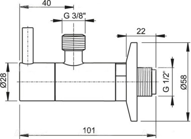 ALCAPLAST Угловой вентиль с фильтром ARV001 1/2″x 3/8″