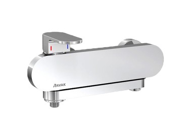 RAVAK Смеситель для ванны Chrome CR 022.00 настенный, с уникальным поворачивающимся изливом