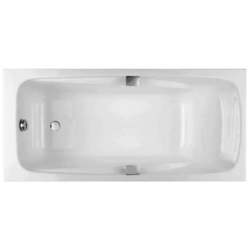 JACOB DELAFON Ванна чугунная Repos 180 x 90 прямоугольная, с отверстиями для ручек и антискользящим покрытием