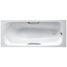 JACOB DELAFON Ванна чугунная Melanie 160 x 70 прямоугольная, с отверстиями для ручек и антискользящим покрытием