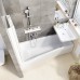 RAVAK Шторка для ванны VS3 / 100, складывающаяся трехэлементная, профиль белый, витраж полистирол Rain