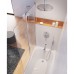 RAVAK Шторка для прямоугольной ванны CVS2, двухэлементная с поворотной частью, левая, профиль белый, витраж стекло Transparent