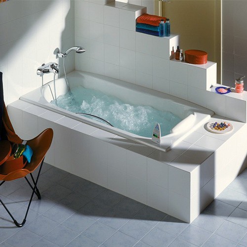 ROCA Ванна чугунная Akira 170 x 85 прямоугольная, с отверстиями для ручек и антискользящим покрытием