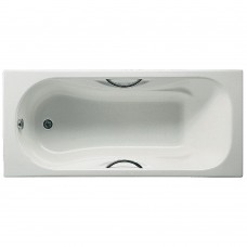 ROCA Ванна чугунная Malibu 170 x 70 прямоугольная, с отверстиями для ручек и антискользящим покрытием