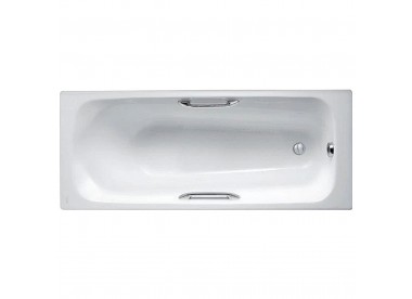 JACOB DELAFON Ванна чугунная Melanie 170 x 70 прямоугольная, с отверстиями для ручек и антискользящим покрытием