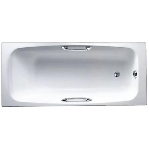 JACOB DELAFON Ванна чугунная Diapason 170 x 75 прямоугольная, с отверстиями для ручек и антискользящим покрытием