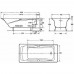 JACOB DELAFON Ванна чугунная Repos 160 x 75 прямоугольная, с отверстиями для ручек и антискользящим покрытием