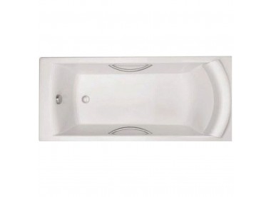 JACOB DELAFON Ванна чугунная Biove 170 x 75 прямоугольная, с отверстиями для ручек и антискользящим покрытием