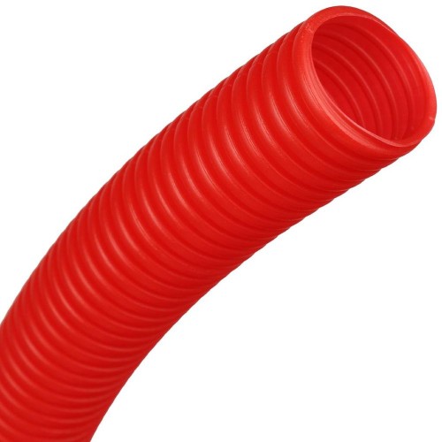 STOUT Труба гофрированная ПНД, цвет красный, Ø20/ 16 мм