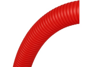 STOUT Труба гофрированная ПНД, цвет красный, Ø25/ 20 мм