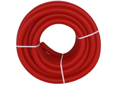 STOUT Труба гофрированная ПНД, цвет красный, Ø40/ 32 мм