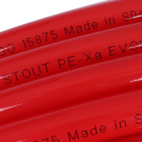 STOUT Труба из сшитого полиэтилена с кислородным слоем PE-Xa, 20 х 2,0 мм, красная