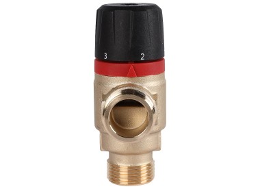 ROMMER Термостатический смесительный клапан для систем отопления и ГВС 3/4``  НР 20-43°С KV 1,6 (боковое смешивание)