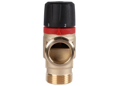 ROMMER Термостатический смесительный клапан для систем отопления и ГВС 1``  НР 35-60°С KV 2,5 (боковое смешивание)