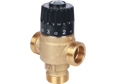 STOUT Термостатический смесительный клапан для систем отопления и ГВС 3/4`` НР 30-65°С KV 1,8