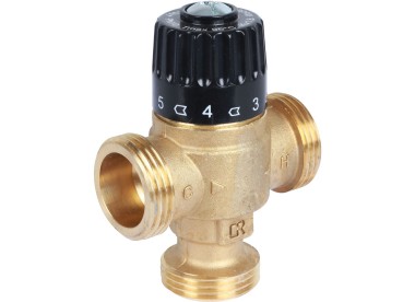 STOUT Термостатический смесительный клапан для систем отопления и ГВС 1`` НР 30-65°С KV 1,8