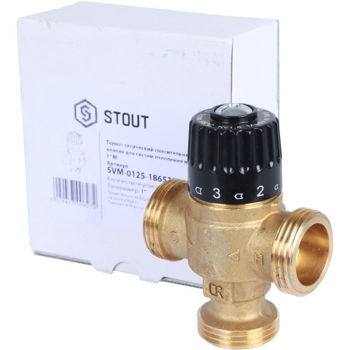 STOUT Термостатический смесительный клапан для систем отопления и ГВС 1